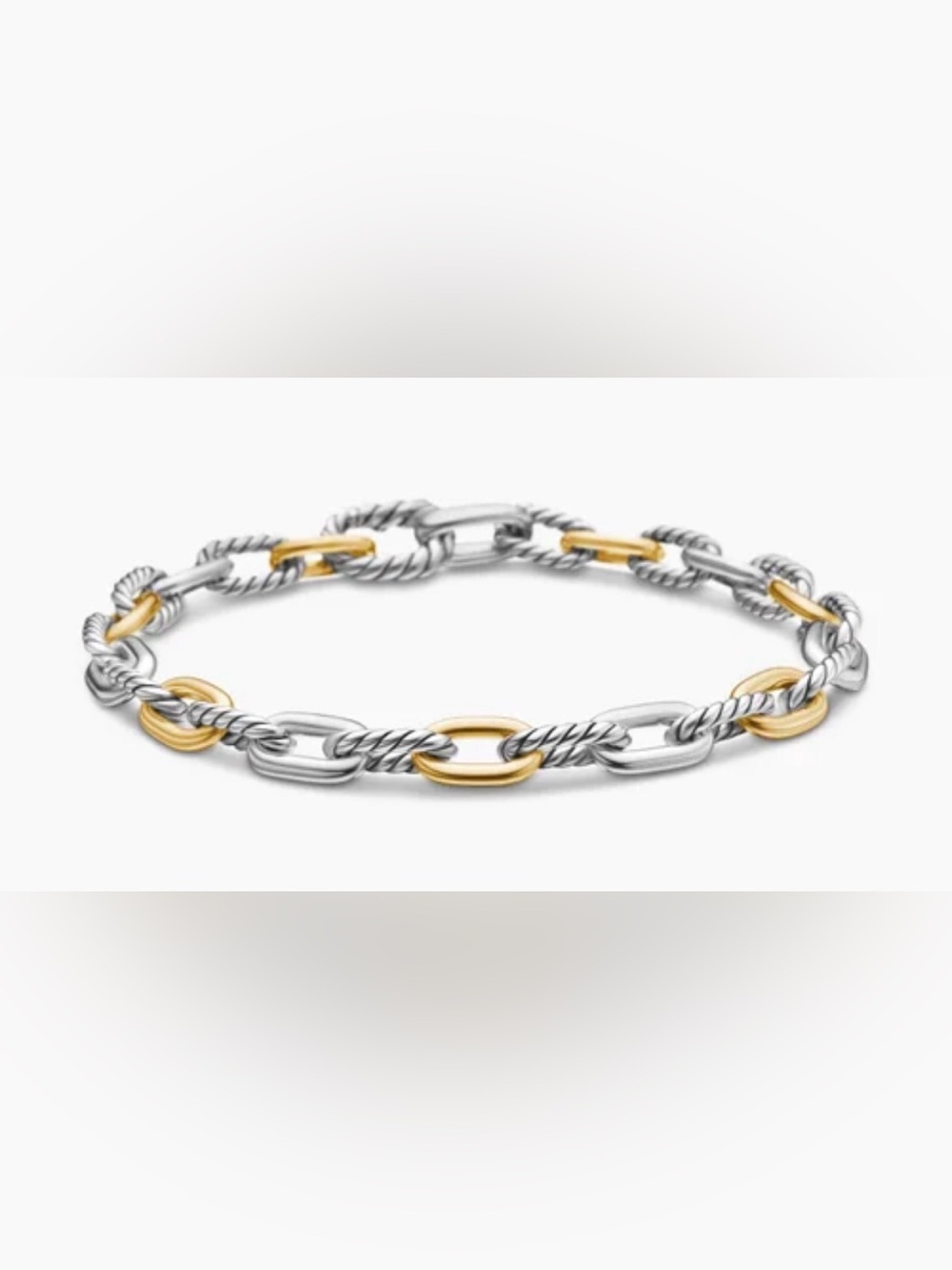 David Yurman Madison® Chain
Bracelet Sterling Silver with 18K Yellow
Gold